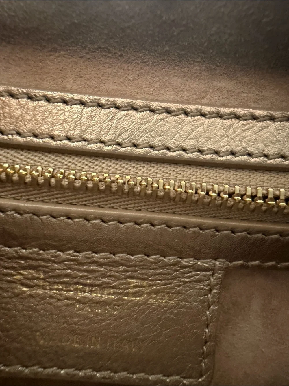 Christian Dior Metallic Lambskin Cannage Medium Lady Dior Bag w/ COA